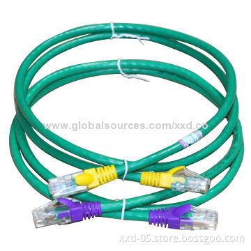 UTP 26AWG Stranded Copper Twisted Pair Cat5e Patch Cord Cables, PVC Jacket, RJ45 Connector